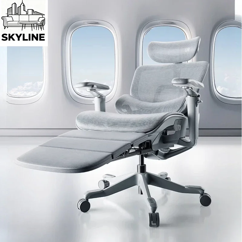 Modern Nordic Rotatable Elastic Office Chair, Comfortable Metal Base Desk Chair for Home Office