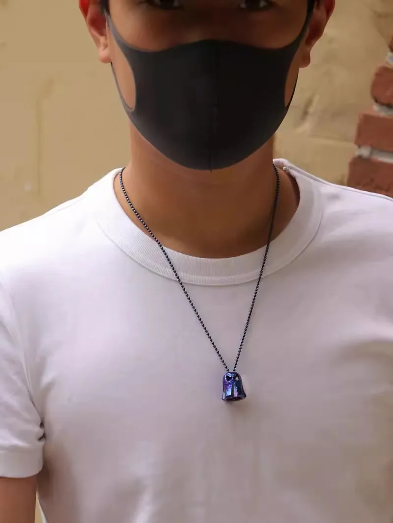 

Zirconium Alloy Ghost Knife Lanyard Bead Paracord Necklace Pendant Bracelet Bead EDC