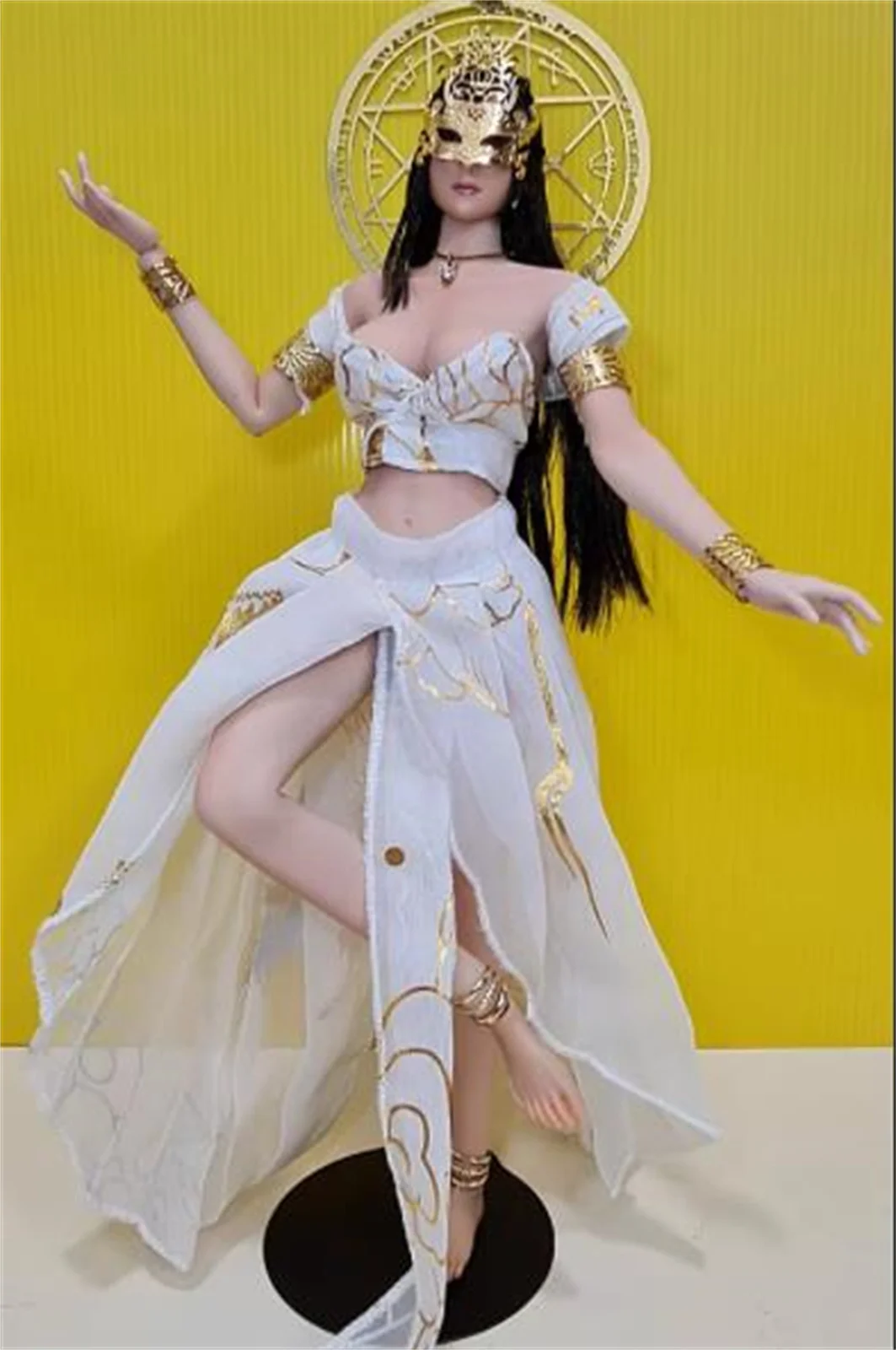 Ancient Shirt Clothes Long Dress 1/6 Female Coat Hanfu Long Dress Outfit  Black red Suit for 12inch Action Figure Toys