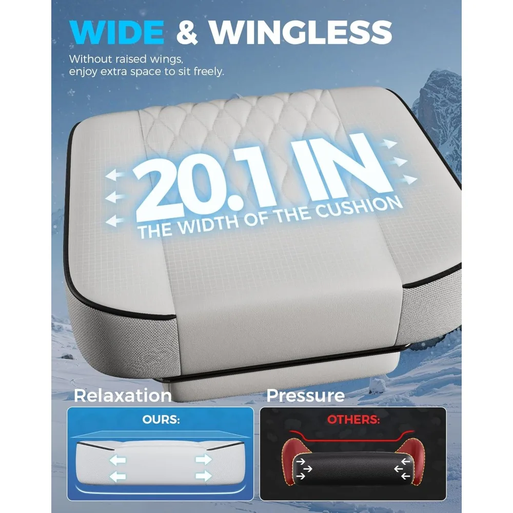 كرسي ألعاب GTPLAYER كبير وطويل مع مسند للقدمين، كرسي مكتب مريح مع وسادة سميكة 4.4 بوصة ومقعد واسع بدون أجنحة، C #3