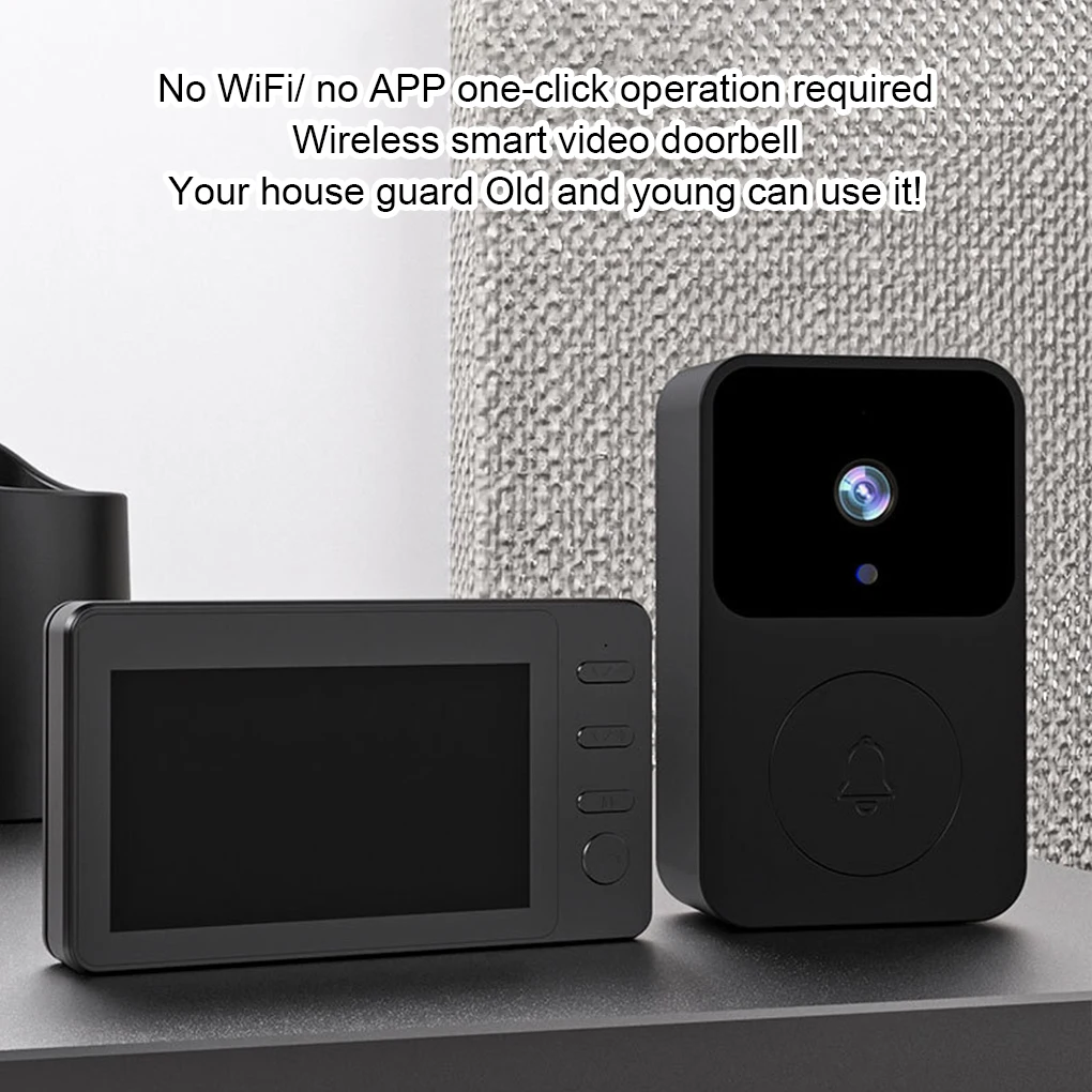 Wireless WiFi Video Doorbell ระบบอินเตอร์คอมวิดีโอระบบอินเตอร์คอม IR Night Vision เสียงสองทางสําหรับ Villa Home Office Apartment