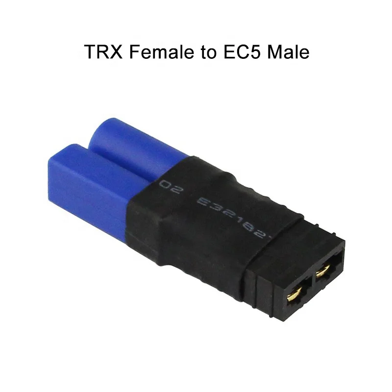 10PCS TRX 어댑터 커넥터 여성-남성 EC5 플라스틱 DIY 부품 RC 자동차 및 비행기 LIPO 배터리 용