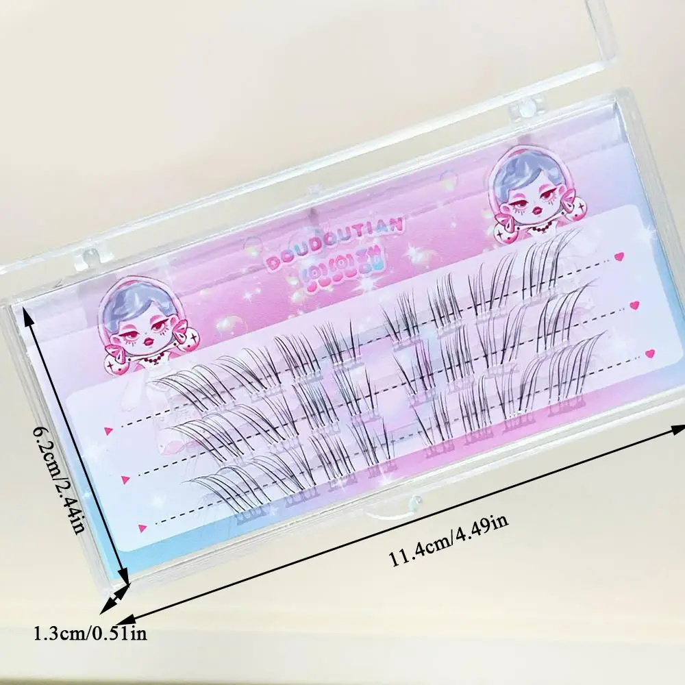 Fox Eye False Eyelashes Cluster Eyelash Nature Eyelash Grafting Long Segmented Lash Extension Daily Use Cosmetics Sweet Lash