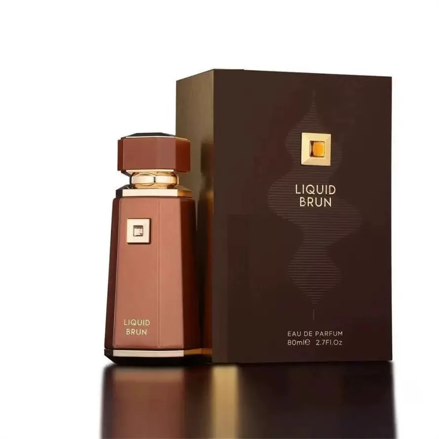 

LIQUID BRUN Eau de Parfum: 80ml Geometric Brown Bottle, Warm Woody Aroma for Unisex