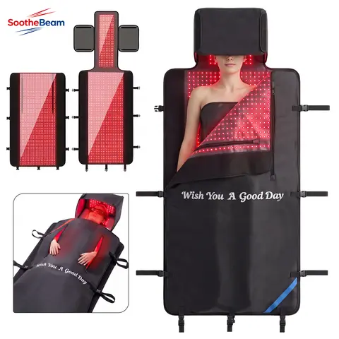 2880LEDs Red Light Therapy Mat 660nm 850nm Near Infrared Sleeping Bag Blanket Whole Body Care Pad Home Fitness Muscle Relief