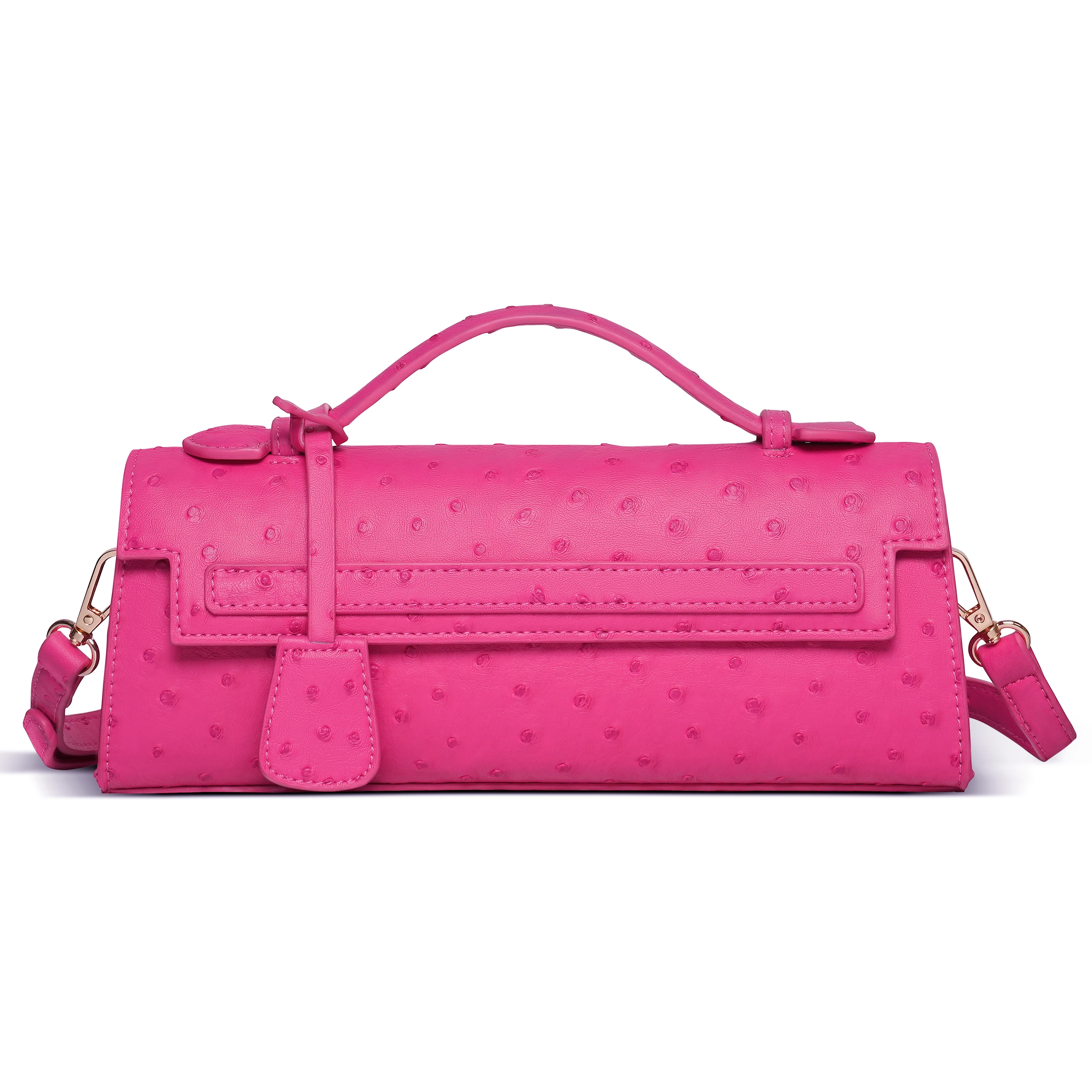Hot Fashion Luxury Brands Women\'s Long Handbags Shoulder Bags Brand Design Ostrich/Snake Print Women Bag Handbag Ladies Handbags