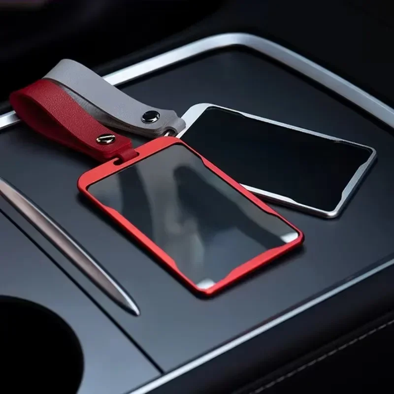 New Aluminum Alloy for Tesla Model 3 Model Y Car Card Key Holder Protector Case Cover Full Cover Accessories Keychain