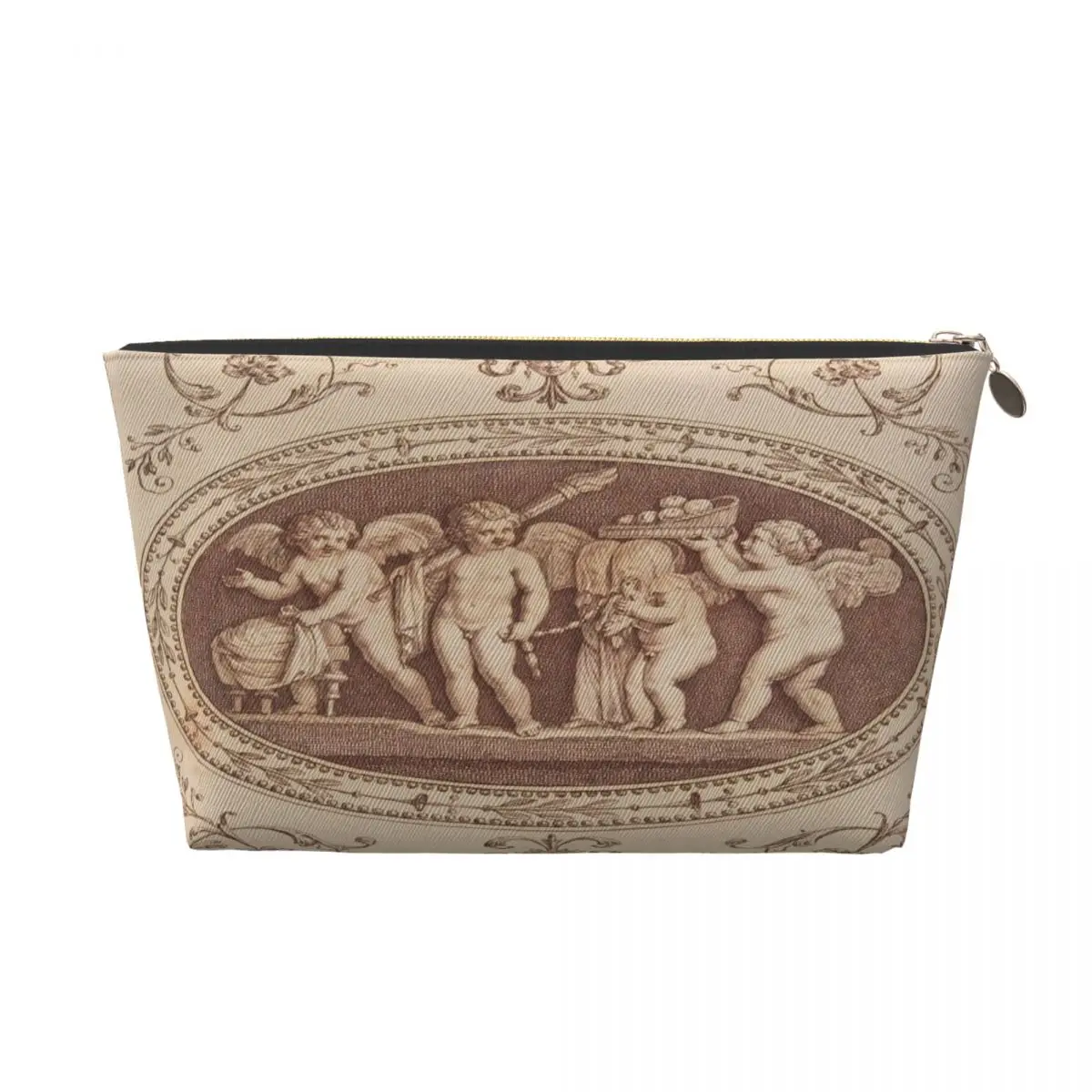 Custom The Marriage Of Psyche And Cupid Makeup Bag Travel Cosmetic Organizer Fashion Renaissance Angels Storage Toiletry Bags