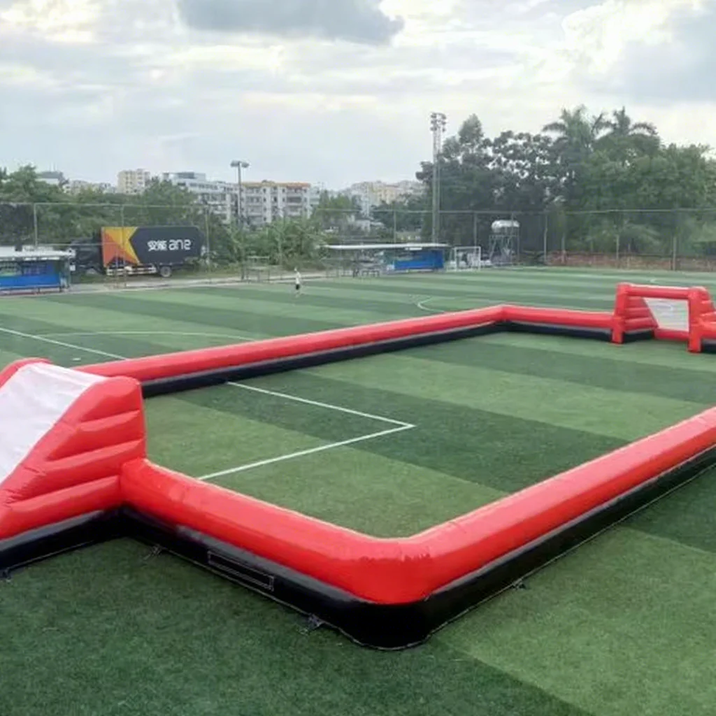 PVC Inflatable Soccer Football Pitch for Team Play Air Sport Inflatable Football Court Advertising Inflatablespromote sales