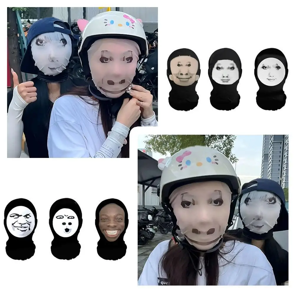 3D Printed Mask Funny Elastic Mesh Full Face Headgear Hat Balaclava Cosplay Mask Simulation Print Headdress Facial Trick Pa F7A9