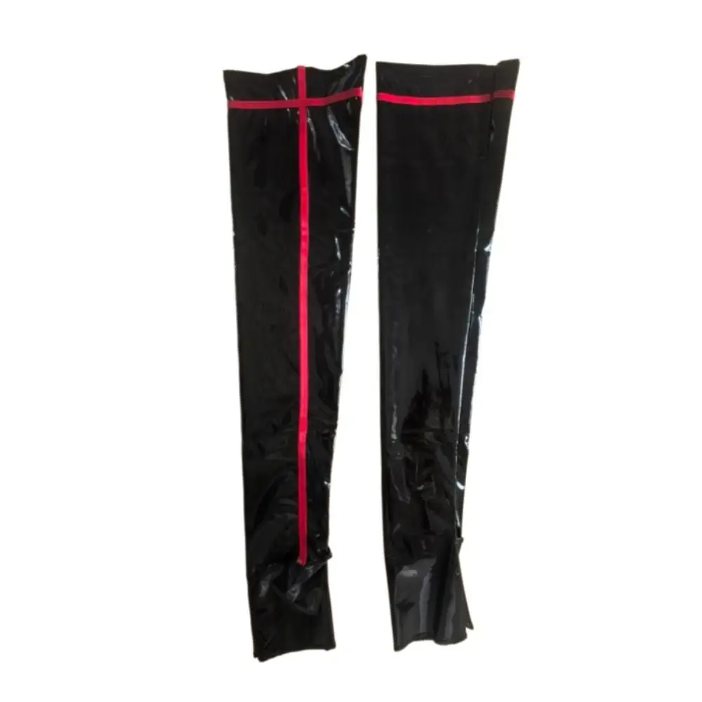 New Cross Thigh High Stockings Shiny Sexy Faux Leather Stockings Elastic Gothic Smooth Long Socks Stage Performance