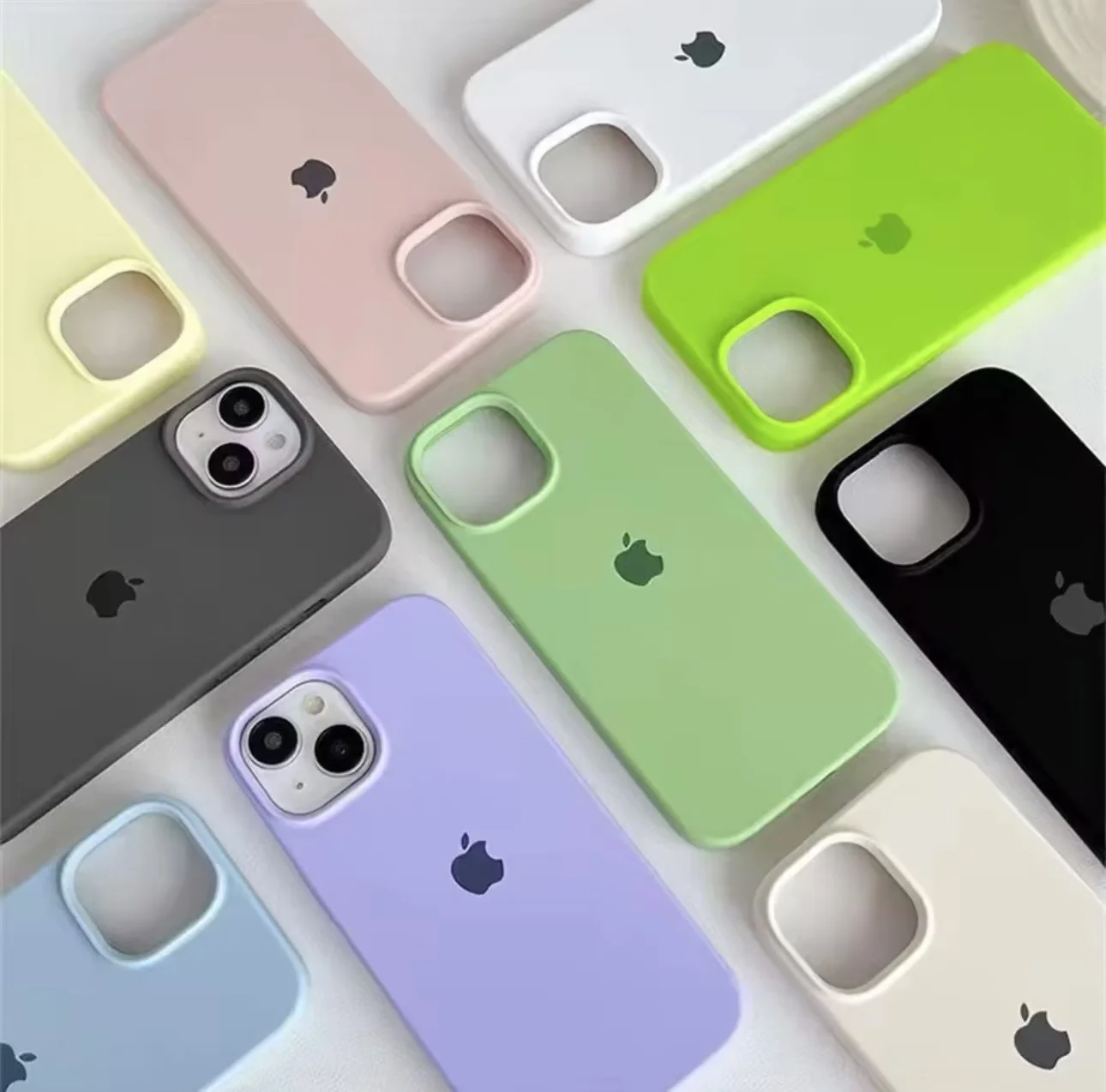 Original Apple Official Silicone Cases For iPhone 16 11 14 15 13 12 Pro Max Case ForiPhone 16 11 14 15 13 12 Pro Max Case