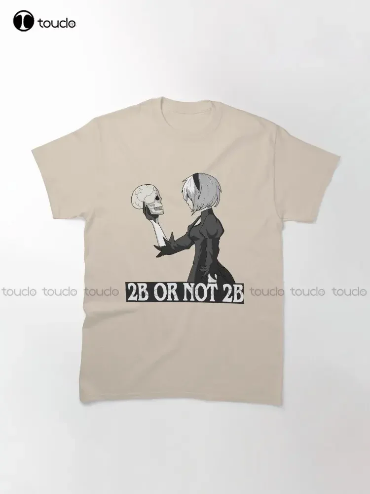 T-shirt imprimé numérique unisexe adulte et adolescent, streetwear artistique drôle, dessin animé, cadeau personnalisé, 2B or not 2B