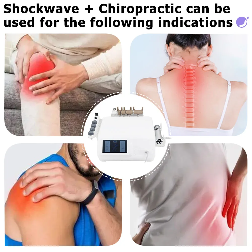 300MJ Shockwave Therapy Machine For ED Treatment  And Neck Massage 1800N Chiropractic Correction Electric Gun 2 In 1 Massager