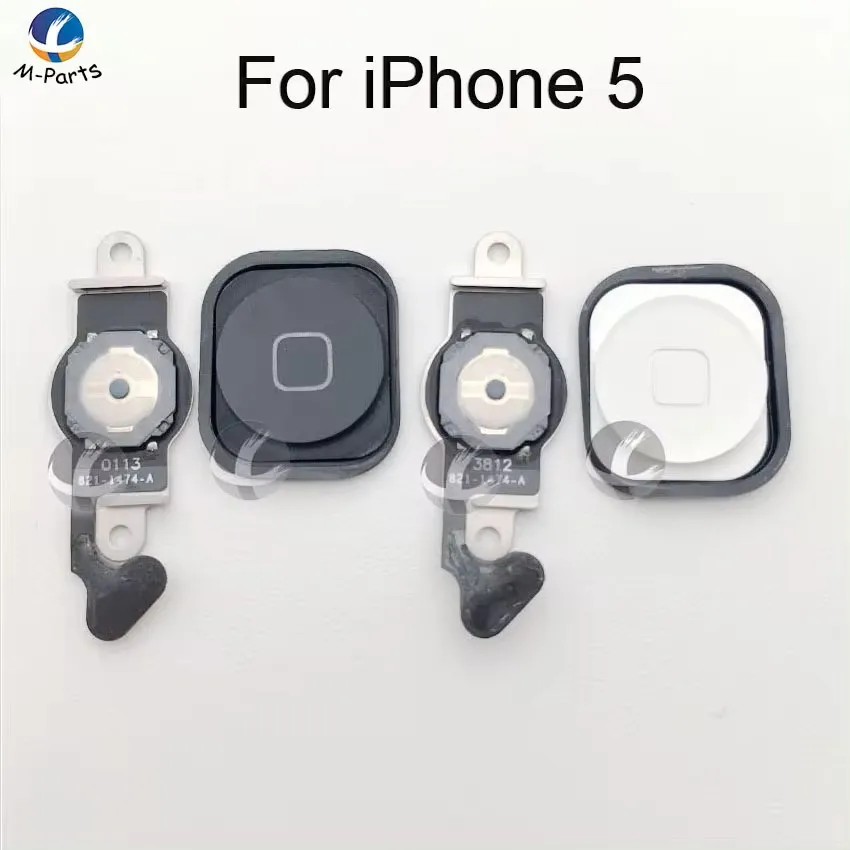 For iPhone 4 4S 5 5S 5C SE Home Button with Flex Cable Menu Button Key Cap High Quality 100% New OEM Screen Control Repair