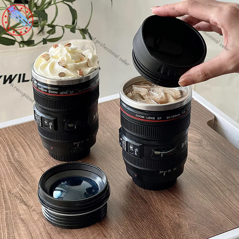 

Lens water cup camera SLR photography thermos cup male design niche creative personality funny camera coffee cup