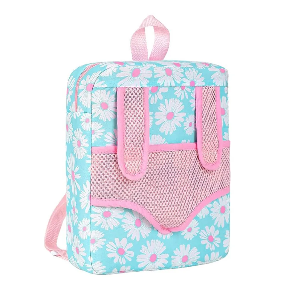 

Fashion 12-inch Doll Doll Backpack Cute Flower Large Capacity Doll Accessory Backpack Portable Lightweight Doll Combination Toys