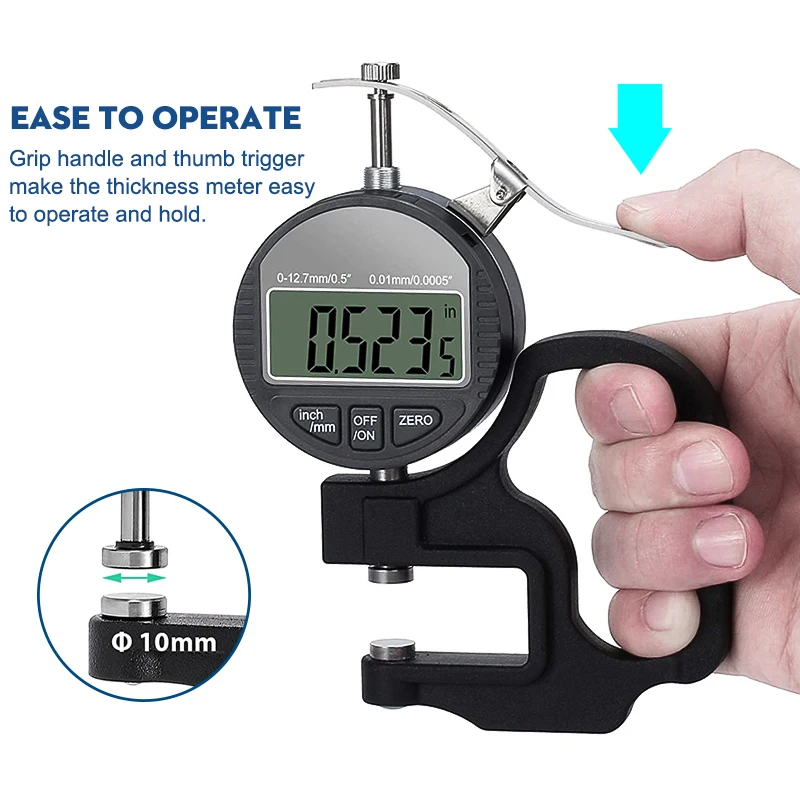 XCAN Caliper Electronic Thickness Gauge 12.7mm 25.4mm 0.01/0.001mm Digital Micrometer Thickness Meter Micrometro Measuring Too