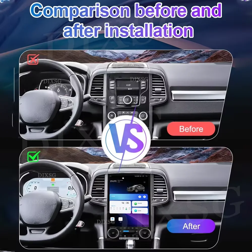 14.5" Android 15 Wireless CarPlay For Renault Koleos Megane 4 Samsung SM6 Talisman 2016-2021 Stereo Multimedia Video Player GPS view 2