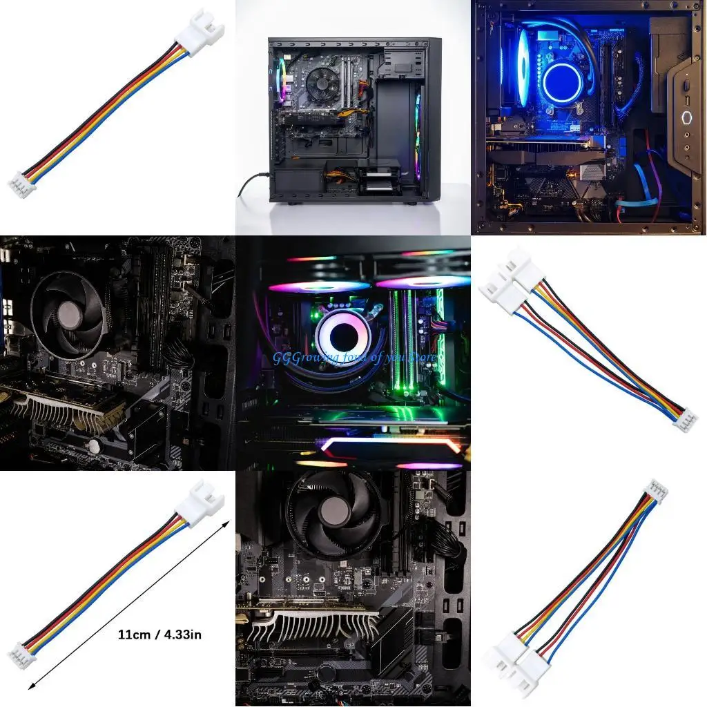 

H9EB Universal 4Pin PWMs Case Fan Adapters Cable Supports GPU Thermals Controls And Silents Operation