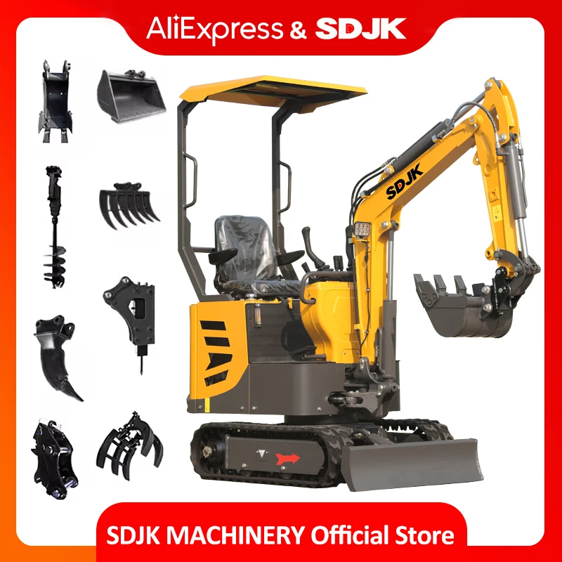 

Customize small excavator agricultural trenching and soil plowing 1 ton 1.2ton 1.8 ton track extendable hydraulic mini excavator