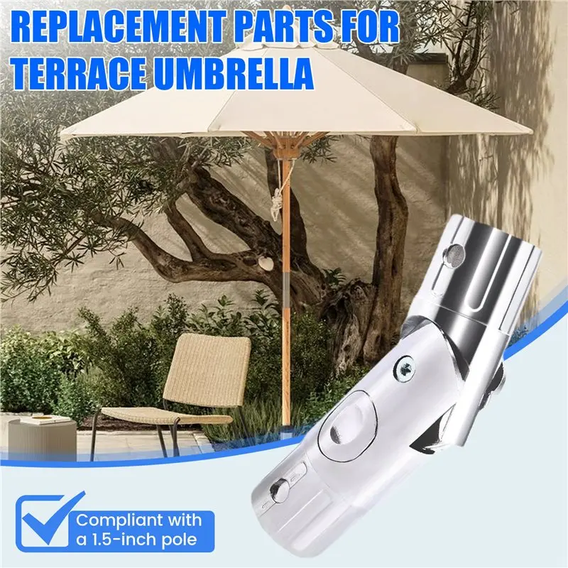 قطع غيار مظلة الفناء الخارجية ABMW، ملحقات دعامة تثبيت المظلة بزر الضغط (1.5 بوصة)