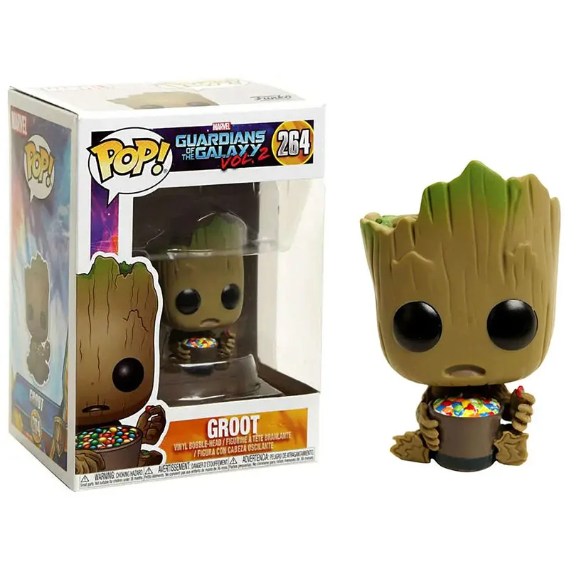 Funko Pop-figuras de acción de Marvel, guardianes de los Galaxys Groot #264, muñecos de vinilo Funko Pop Marvel, regalos para niños