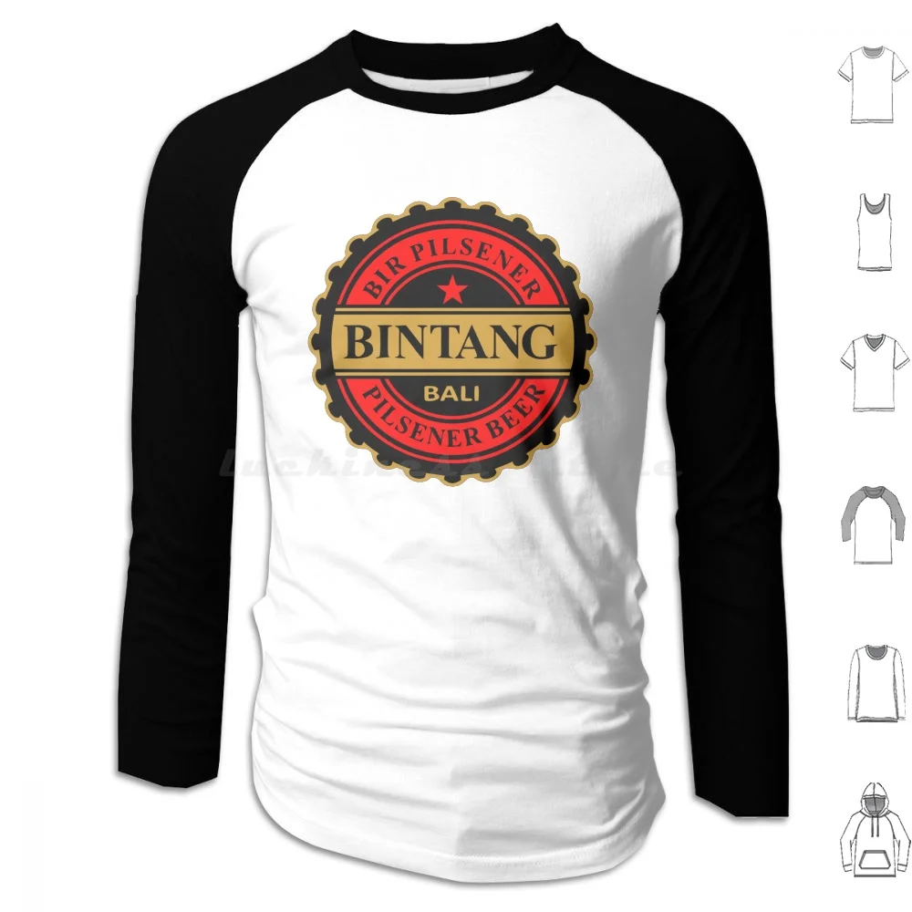 Bebida agua salvar la cerveza Sudadera con capucha de algodón de manga larga Bintang cerveza Bali Bintang Indonesia cerveza asiática Pilsen cerveza de cerveza