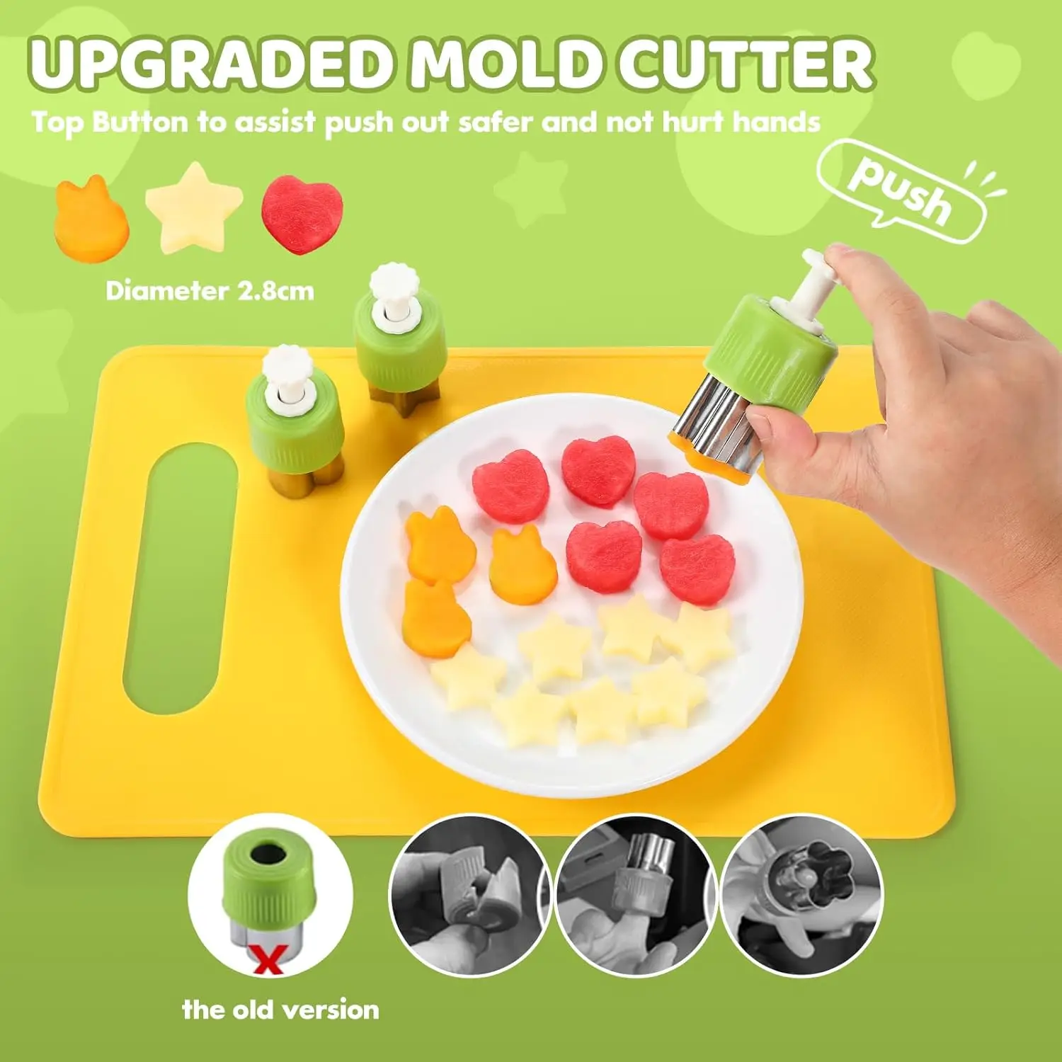 9 Pcs /13 Pcs Kids Kitchen Knife Set, Kids Knives For Real Cooking With Cutting Board, Y Peeler, Crinkle Cutter, Sandwich Cutter, Serrated Edges Plastic Toddler Knife Kid  Knives