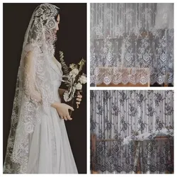 Boutique export veil wedding dress decoration eyelash lace width 1.5 meters handmade diy clothing accessories materials