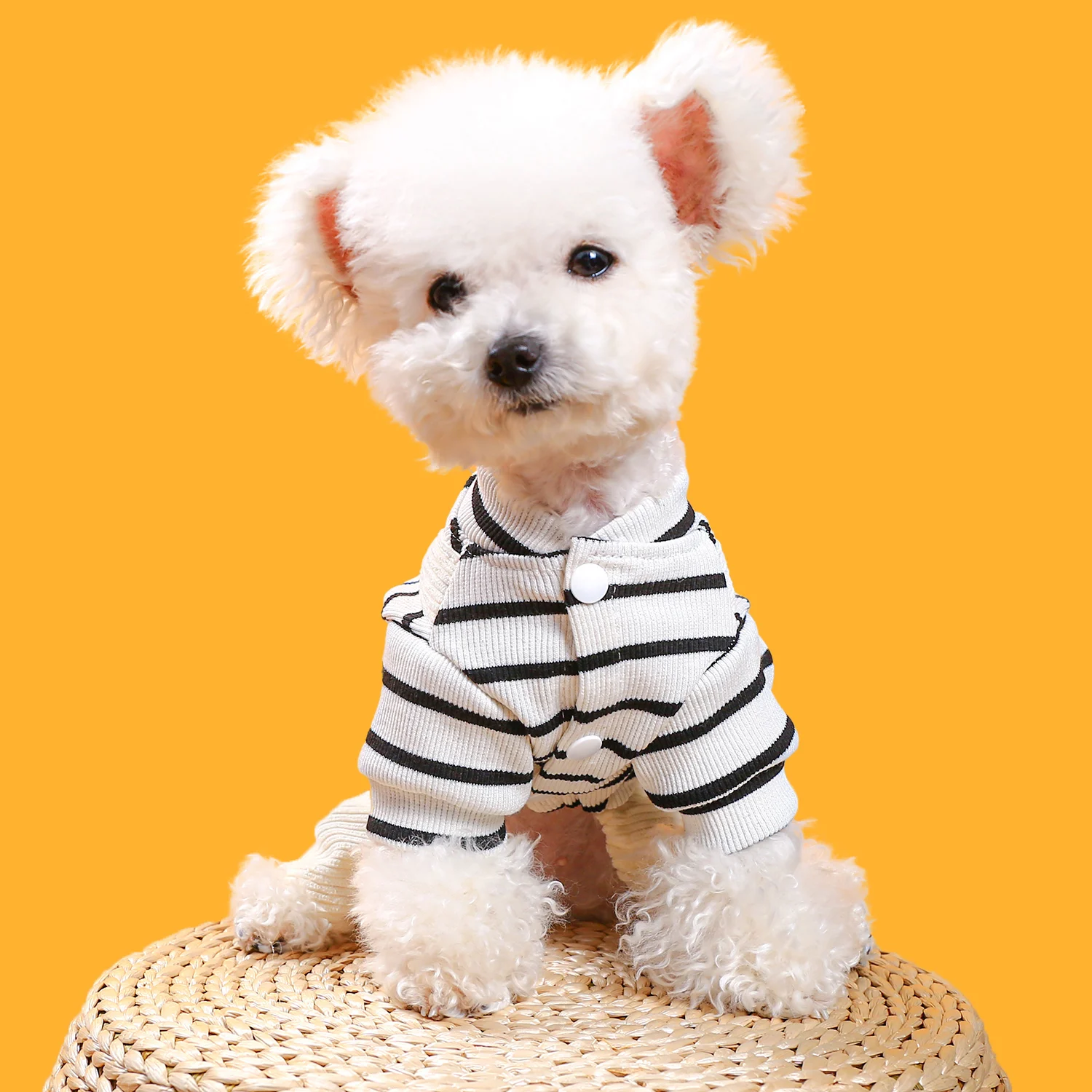 1PC Pet Clothing Dog Spring and Autumn Thickened Warm Stripe Four legged Strap Pants Suitable for Small and Medium sized Dogs