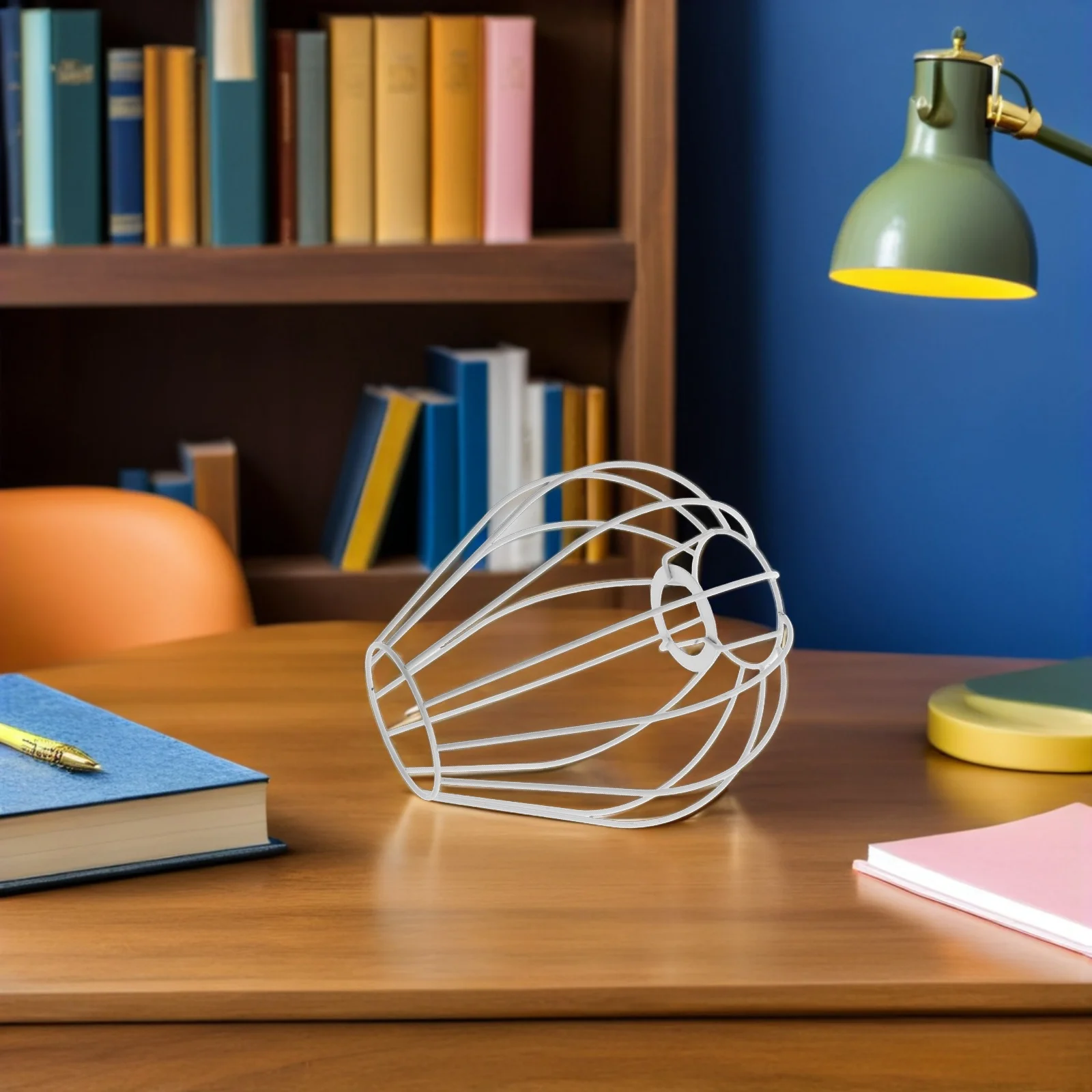 

Metal Wire Cage Lampshade Frame for E27 Lamp Base Vintage Industrial Desktop Table Lamp Holder Rustic Wire Lampshade