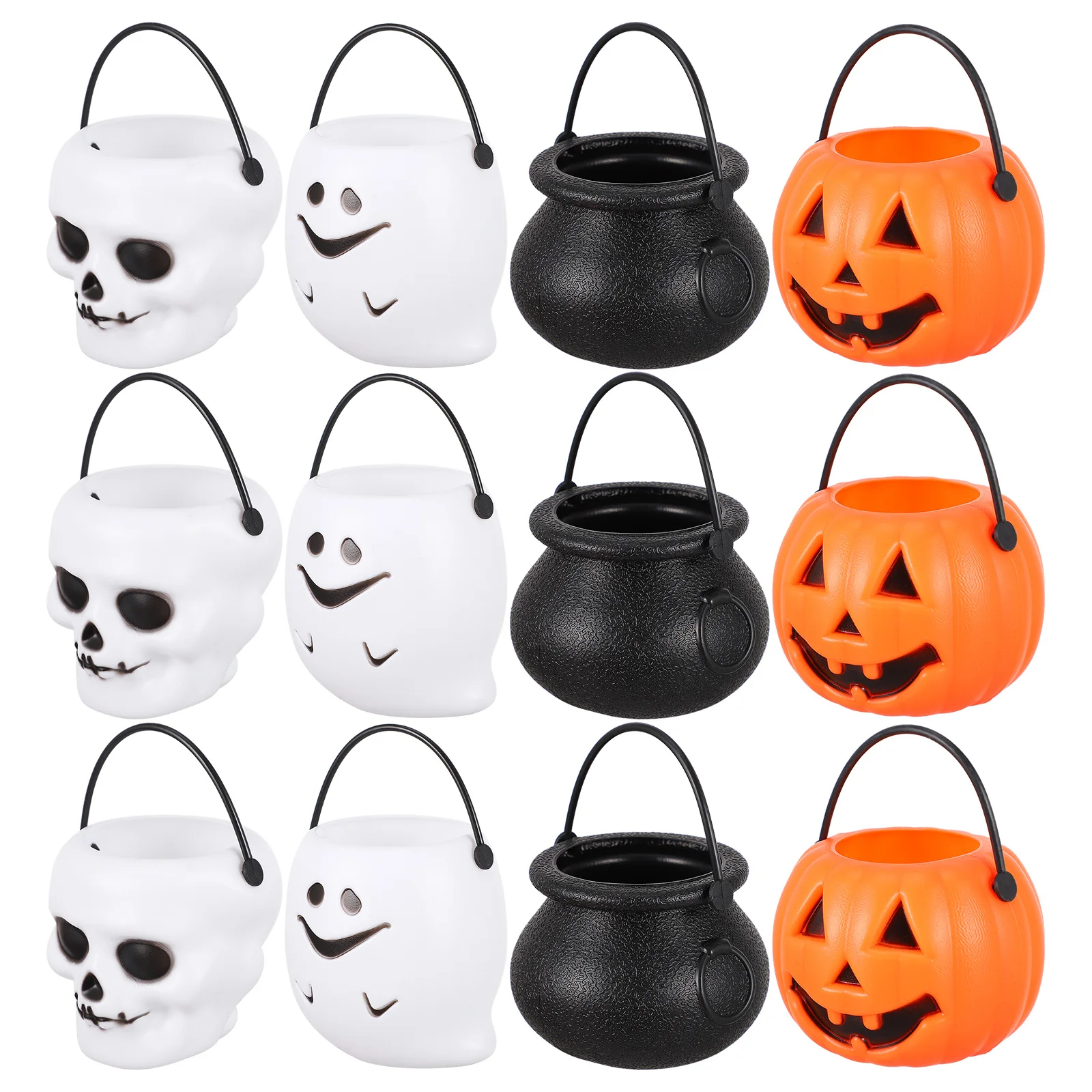 

12pcs Halloween Candy Bucket Portable Lightweight Gift Holder For Kids Party Candy Container Decorations Container