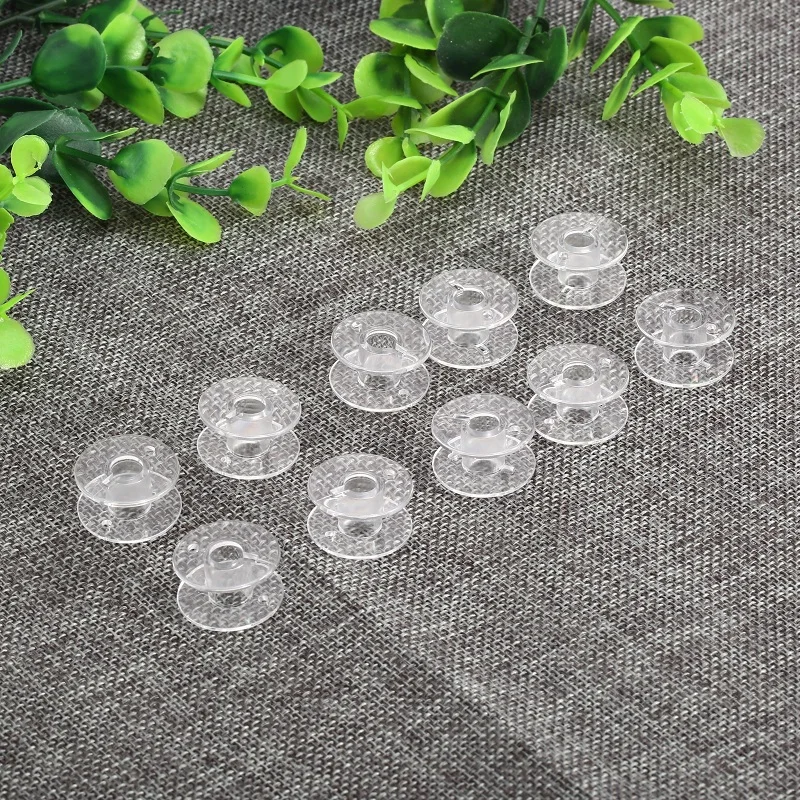 20Pcs Plastic Transparent Clear Empty Thread Spool Bobbins String Home Sewing Machine Spools Bobbin for Janome Singer Brother