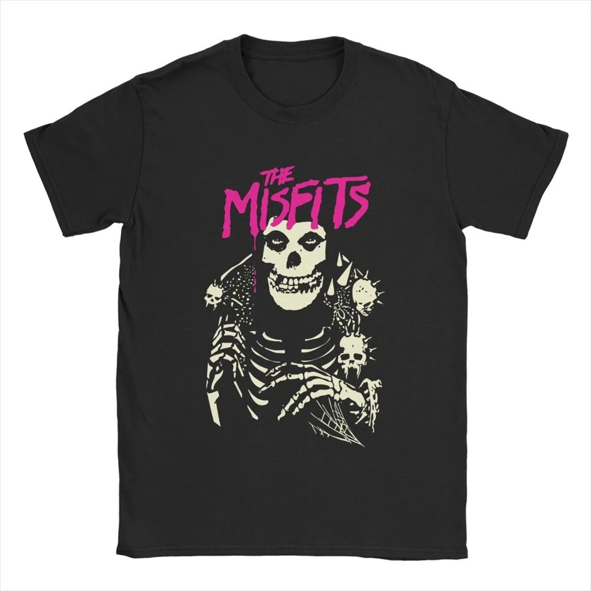 Misfits Skull Gothic Cotton T-Shirts Men Women Vintage Short Sleeve T Shirt Hip Hop Punk Tees Oversized Harajuku Tops Clothing