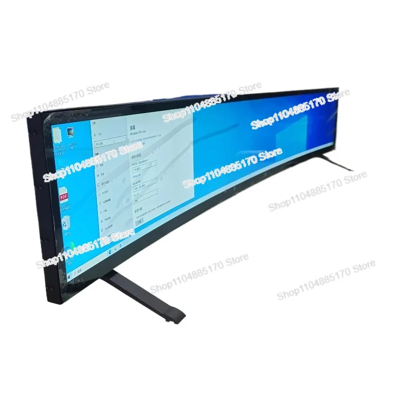 

Customized Curved LCD Bar Screen 8K Capacitive Touch Highlight Sample Car Show Car Cutting Arc Strip