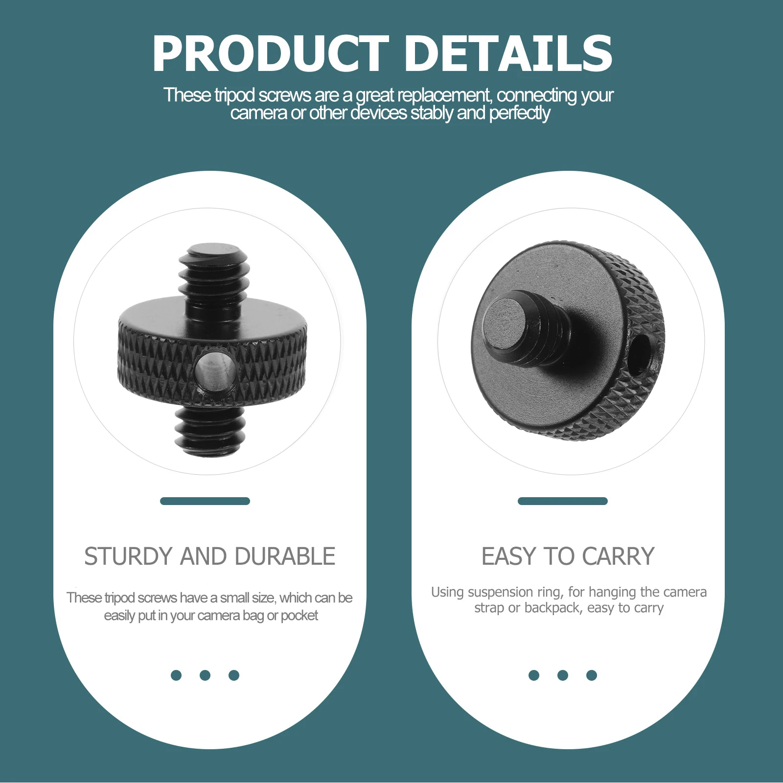 

5pcs Camera Screws 1 4 Tripod Mount Adapter D Hinge Screw for Monopod QR Plate Stable Fix Easy Install Aluminum Alloy