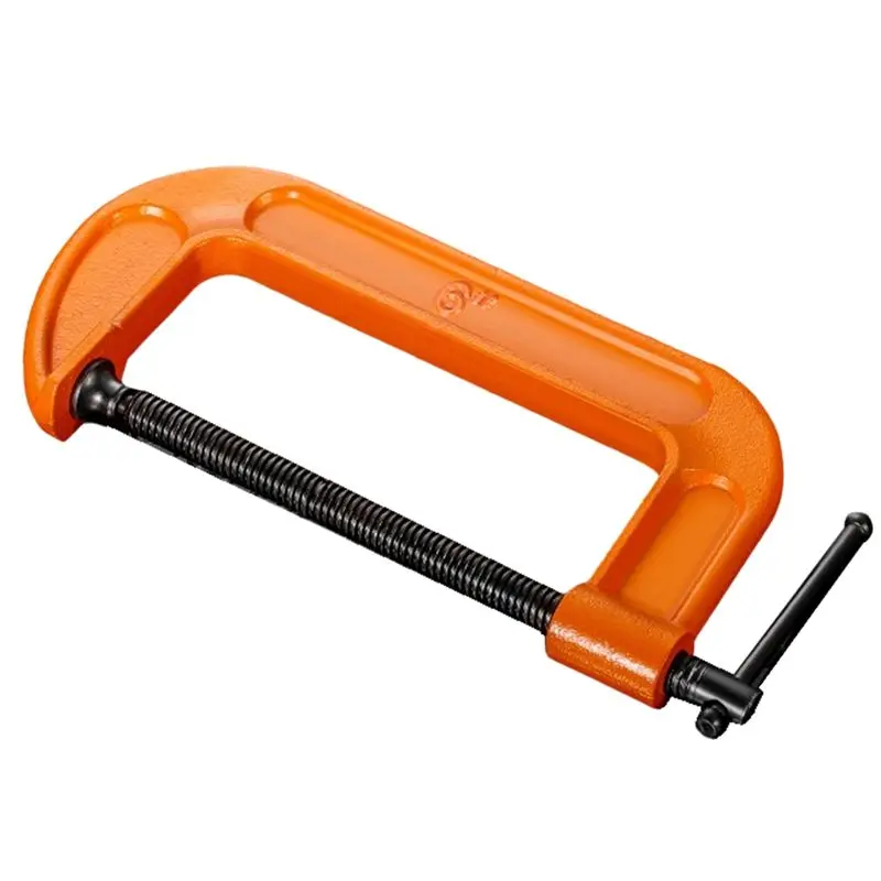 DT17 Heavy Duty C-Clamp 6 Inch, Cast Iron Woodworking Clamp, Small Clamp for Woodworking Metalworking Welding, Fast Fixing Clamp