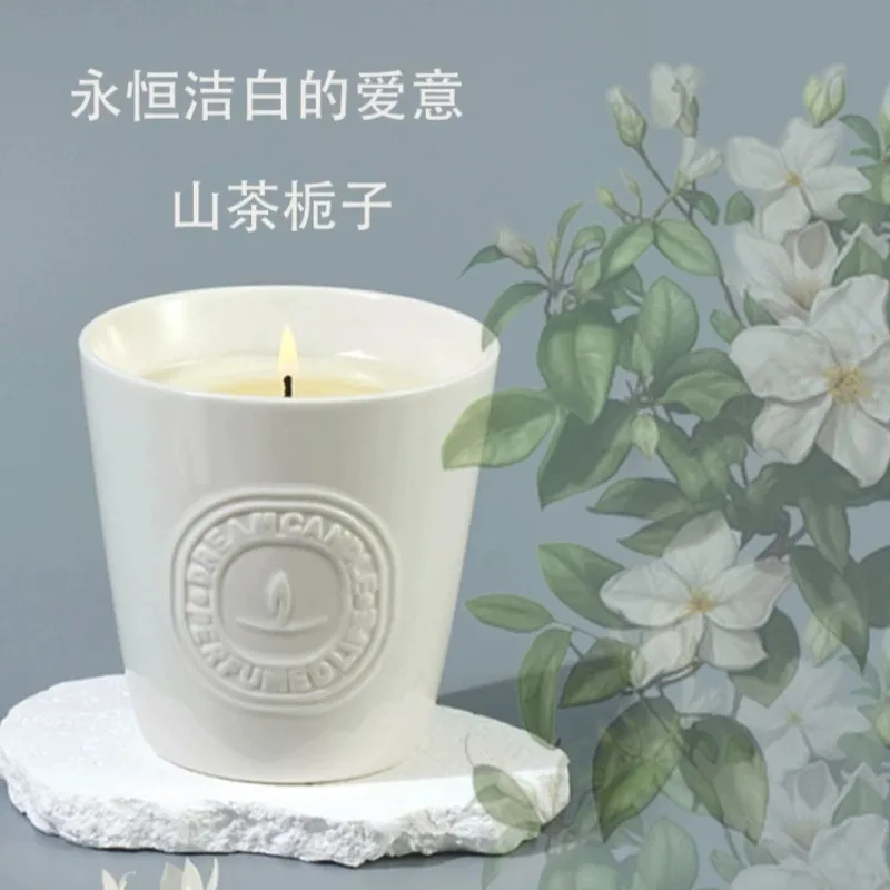 Große Retro-Keramik Sojawachs Duftkerze im Glas Luxuriöses Aromatherapie-Duftlicht Dekorative Schmelzlampe für Schlafzimmer Geschenk