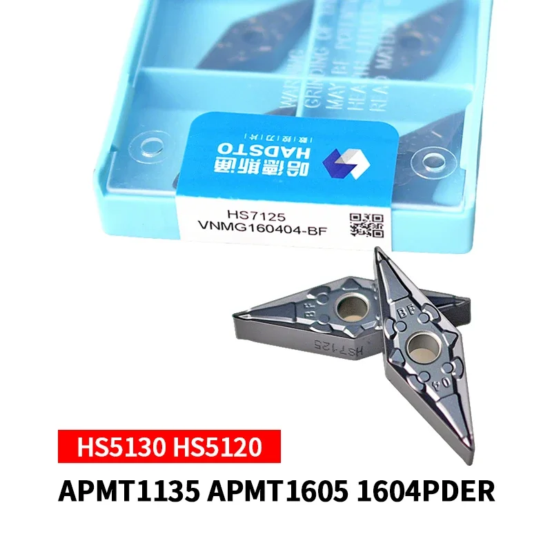 

10 шт. оригинальных твердосплавных плашек HADSTO VNMG160404-BF BM, VNMG160408-BF BM, VNMG160412-BM HS7125 HS7225 для токарных станков с ЧПУ