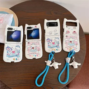 Doporučený kožený pouzdro Sanrio s kresleným motivem Cinnamoroll se šňůrkou na krk pro Samsung Galaxy Z Flip 7 Z Flip 6 Z Flip 5 Z Flip 4/3 10 nejlepší prodej otočení zásobníku - №7