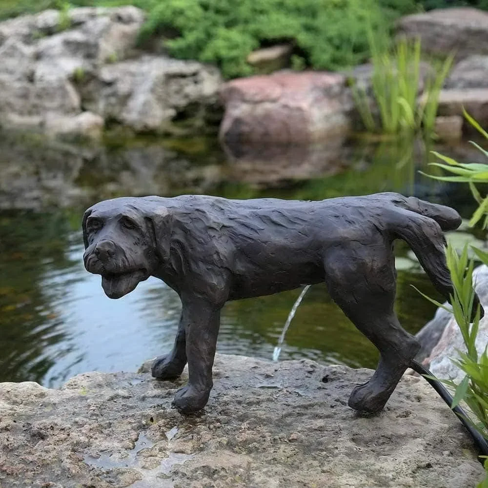 

Fountains & Bird Baths Naughty Dog Pond and Garden Water Fountain for Outdoor garden, Brown Water Spitters