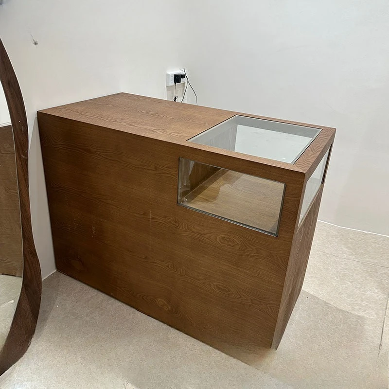 

Black clothing store checkout page paint bar center island cabinet