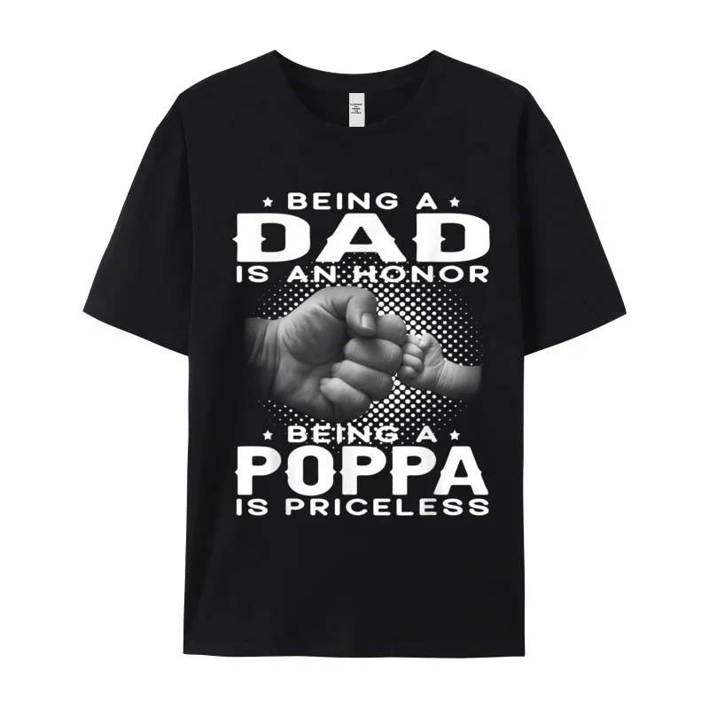 Retro Mens Being a DAD is Slogan Short Sleeve Tshirts Thanksgiving Day O Neck Pure Cotton Tops Tees Girlfriend Tops Tees Funny