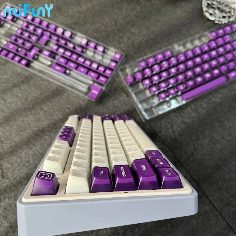 Imagem -03 - Conjunto de Teclas para Teclado Mecânico Moldagem de Tiro Duplo Keycap Rosa Perfil Artesão Personalizado Presente 142 Chaves