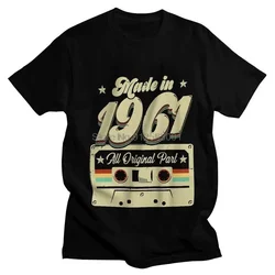 Made In 1961 60 Years Old Vintage T-shirt Men Streetwear T Shirt Short Sleeve Cotton 60th Old Birthday Tshirt Unique Tee Tops