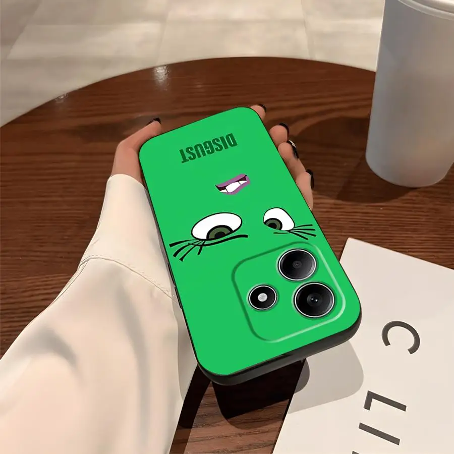 حافظة Disneys Inside Out لهاتف Xiaomi Redmi Note 12s 13 14 Pro Plus 10S 9S 9 10 11 12 Pro 11s 7 8 غطاء هاتف ناعم أسود