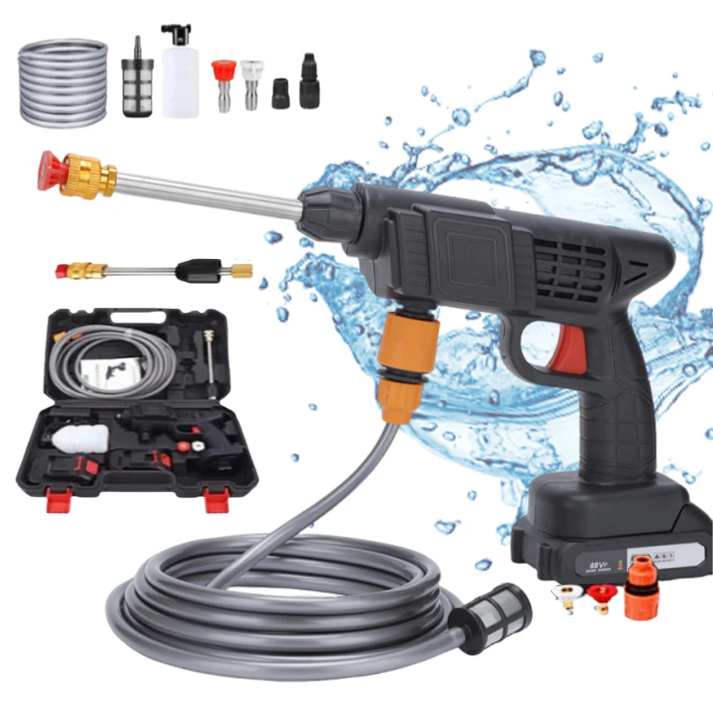 

26Bar 21V High Pressure Car Washer Rechargeable Cordless Electric Spray Water Gun 3 Mode Foam Spray Machine for Home Car Washing