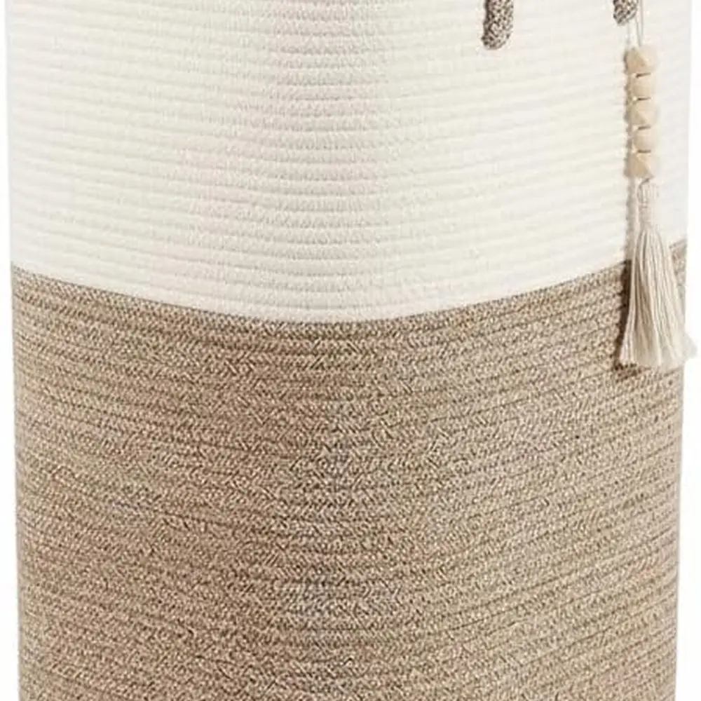 

Large 80L Foldable Woven Hamper with Handles for Laundry, Storage, and Home Decor