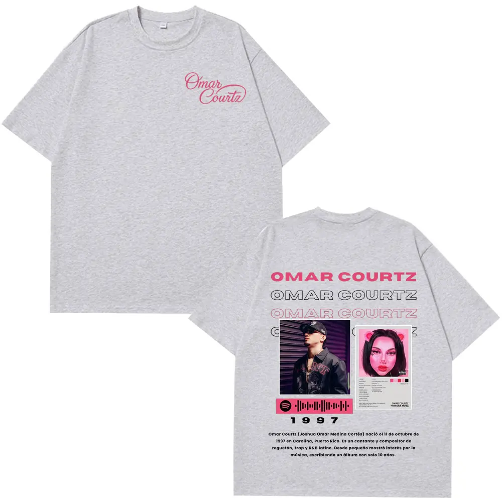 مغني الراب عمر كورتز تي شيرت عمر كورتز بريميرا موسى 2025 جرافيك تي شيرت الرجال النساء خمر الهيب هوب تيز الصيف القطن التي شيرت #2